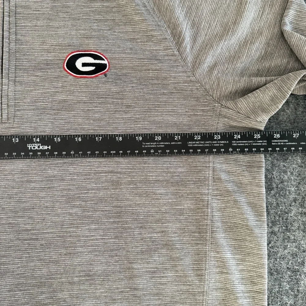 Tommy Bahama Georgia Bulldogs Men XL Gray Quarter Zip Pullover IslandZone